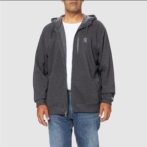Gray Carhartt Full Zip with front pocket